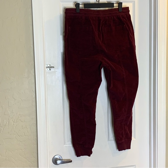 Anthropologie Leigh Corduroy Joggers Burgundy Size Medium - Picture 5 of 11